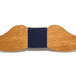 Moustache marron bleu nuit
